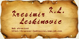 Krešimir Leškinović vizit kartica